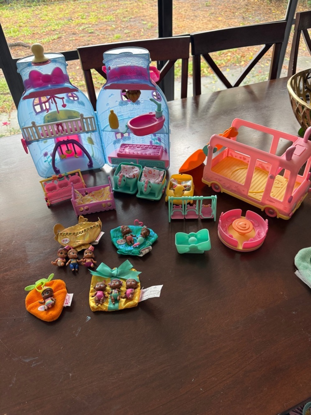 Baby Born Surprise bottle house school bus lot